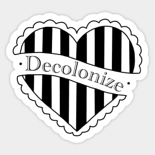 Decolonize heart design Sticker